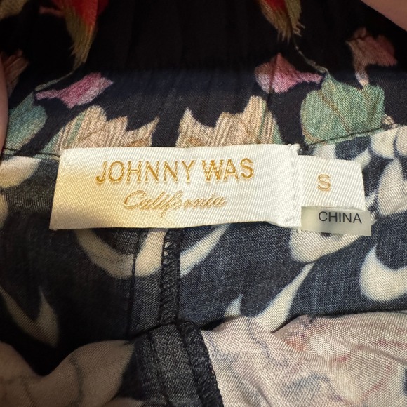 Johnny Was Helena Split Leg Pants Womens Small Floral Coverup Tie Waist Colorful - Picture 2 of 12